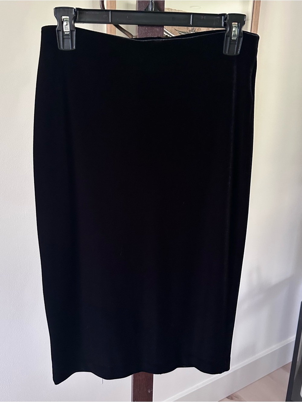 Express Black Velvet Pencil Skirt